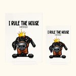 Personalised I Rule The House Transparent Acrylic Plaque House Decoration Christmas Gift Birthday Gift for Dog Cat Lovers