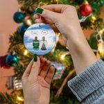 Personalized I Miss You I Know Round Ceramic Ornament Memorial Gift for Family Friends