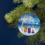 Personalised Your Wings Were Ready But My Heart Was Not Round Ceramic Ornament Memorial Gift for Family Friend