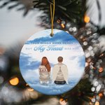 Personalized Your Wings Were Ready But My Heart Was Not Ceramic Ornament Christmas Memorial Gift for Family Friends