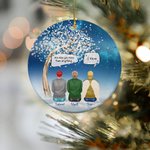 Personalized I Miss You More Than Anything I Know Round Ceramic Ornament Christmas Tree Decor Memorial Gift for Family Friends