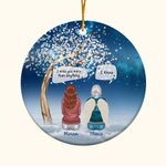 Personalized I Miss You More Than Anything I Know Round Ceramic Ornament Christmas Tree Decor Memorial Gift for Family Friends