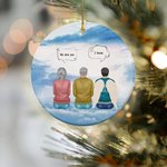 Personalized I Miss You I Know Round Ceramic Ornament Memorial Gift for Family Friends