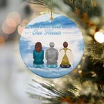 Personalized Your Wings Were Ready But My Heart Was Not Ceramic Ornament Christmas Memorial Gift for Family Friends