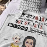 Personalised We Are More Than Besties A Good Friend Fleece Blanket Sherpa Blanket Friendship Ideas Gift for Best Friend