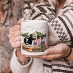 Personalized Let's Sleep Under The Stars White Ceramic Mug Family Camping Trip Mug with Names Gift for Family Friend 11oz 15oz