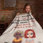 Personalized Leopard Style We're Not Sugar & Spice Blanket Christmas Gift Birthday Gift for Bestie