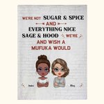 Personalised We're Not Sugar & Spice Soft and Warm Lightweight Blanket Best Friend Birthday Gift