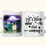 Personalized Let's Sleep Under The Stars White Night Sky Ceramic Mug 11/15oz Camping Mug Gift for Family Friend 1