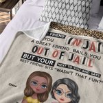 Coperta personalizzata in stile leopardo We Are More Than Besties Regalo di Natale Regalo per le amiche del cuore