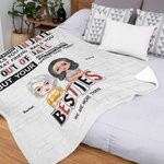 Personalised We Are More Than Besties A Good Friend Fleece Blanket Sherpa Blanket Friendship Ideas Gift for Best Friend