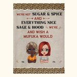 Personalized Leopard Style We're Not Sugar & Spice Blanket Christmas Gift Birthday Gift for Bestie