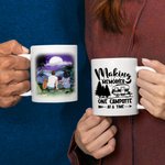 Personalized Making Memories One Campsite at a Time White Ceramic Mug Family Camping Trip Mug with Names Gift for Family Friend 11oz 15oz
