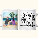 Personalised Let's Sleep Under The Stars White 11/15oz Ceramic Mug Camping Trip Mug Gift for Family Friend