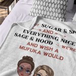 Personalised We're Not Sugar & Spice Soft and Warm Lightweight Blanket Best Friend Birthday Gift