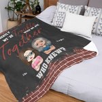 Personalized We're Trouble When We Are Together Who Knew Best Friend Blanket Birthday Gift Christmas Gift
