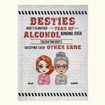 Spersonalizowany koc z polaru Sherpa na kolejny rok więzi z alkoholem Prezent urodzinowy na Boże Narodzenie dla najlepszego przyjaciela