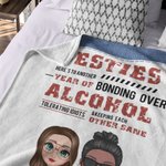 Personalised Besties Here's To Another Year Of Bonding Over Alcohol Blanket Friendship Ideas Gift for Best Friend