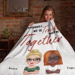 Personalized We're Trouble When We Are Together Blanket Brick Style Blanket Funny Gifts for Best Friend Women
