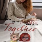 Personalised We're Trouble When We Are Together Who Knew Blanket Christmas Birthday Gift for Bestie