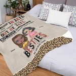 Coperta personalizzata in stile leopardo We Are More Than Besties Regalo di Natale Regalo per le amiche del cuore