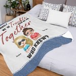 Personalised Jeans Style We're Trouble When We Are Together Who Knew Blanket Soul Sister Gift Christmas Gift