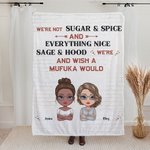 Personalised We're Not Sugar & Spice Soft and Warm Lightweight Blanket Best Friend Birthday Gift