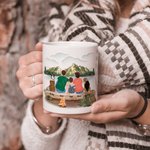 Personalized Adventure Is Out There Let's Find It White Ceramic Mug Family Camping Trip Mug with Names Gift for Family Friend 11oz 15oz 3