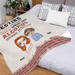 Personalised Besties Here's To Another Year Of Bonding Over Alcohol Blanket Birthday Graduation Gift for Friends
