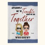 Personalised Jeans Style We're Trouble When We Are Together Who Knew Blanket Soul Sister Gift Christmas Gift