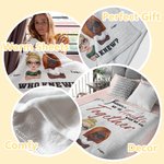 Personalized We're Trouble When We Are Together Blanket Brick Style Blanket Funny Gifts for Best Friend Women