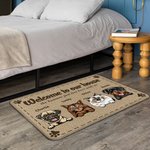 Gepersonaliseerde Welkom In Mijn Huis Deurmat Kerstmis of Verjaardagscadeau voor hondenliefhebbers kattenliefhebbers Home Essentials