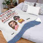 Personalised Besties Here's To Another Year Of Bonding Over Alcohol Blanket Friendship Ideas Gift for Best Friend
