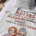 Spersonalizowany koc z polaru Sherpa na kolejny rok więzi z alkoholem Prezent urodzinowy na Boże Narodzenie dla najlepszego przyjaciela