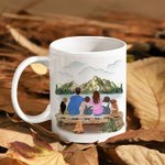 Personalized Home Is Where We Park It White Ceramic Mug Family Camping Trip Mug with Names Gift for Family Friend 11oz 15oz