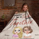 Personalized We're Trouble When We Are Together Who Knew Bestie Blanket Christmas Gift Birthday Gift