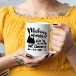 Personalized Making Memories One Campsite at a Time Beach Vacation White Ceramic Mug Family Camping Trip Mug Gift for Family Friend 11oz 15oz