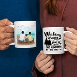 Personalized Making Memories One Campsite at a Time Beach Vacation White Ceramic Mug Family Camping Trip Mug Gift for Family Friend 11oz 15oz