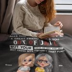 Personalized We Are More Than Besties A Good Friend  Blanket Super Soft for Sofa Bed Christmas Gift Soul Sister Gift