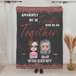 Personalized We're Trouble When We Are Together Who Knew Best Friend Blanket Birthday Gift Christmas Gift