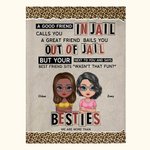 Coperta personalizzata in stile leopardo We Are More Than Besties Regalo di Natale Regalo per le amiche del cuore