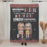 Personalized We Are More Than Besties A Good Friend  Blanket Super Soft for Sofa Bed Christmas Gift Soul Sister Gift