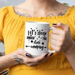 Personalized Let's Sleep Under The Stars White Ceramic Mug Family Camping Trip Mug with Names Gift for Family Friend 11oz 15oz