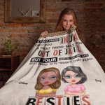 Coperta personalizzata in stile leopardo We Are More Than Besties Regalo di Natale Regalo per le amiche del cuore