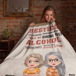 Personalized Leopard Style Here's To Another Year Of Bonding Over Alcohol Blanket Christmas Gift Friendship Gift for Besties