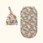 Set di fasce vintage floreali personalizzate Sacco nanna e cappello Regalo per neonato Regalo per la festa del bebè 1