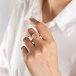 Personalised Signet Ring with Birth Flower Christmas Anniversary Gift for Her