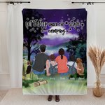 Personalized Let's Sleep Under The Stars Camping Blanket Camp Accessory Birthday Gift for Family Camping Lovers