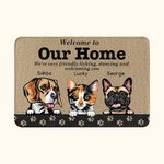 Personalized Welcome To Our Home Furry Babies' Party Door Mat Birthday Gift for Pet Owner Home Decoration