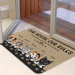 Personalisierte Unser Haus Unsere Regeln Die pelzige Familie Fußmatte Haus Dekoration Geschenk für Tierliebhaber